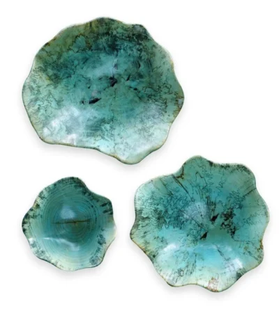 ESCULTURAS MADERA TEO AQUA (SET 3 PZAS.)