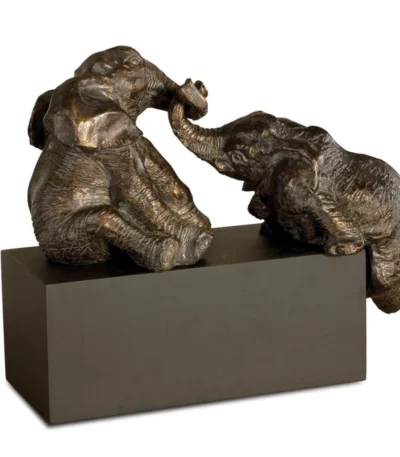 ESCULTURA PAQUIDERMOS JUGANDO