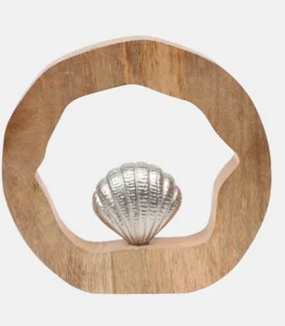concha en círculo de madera